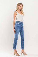 The Shirley High Riss Straight Ankle Jean