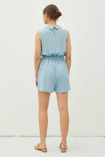 Collar Wrap-tie Romper | Skylight