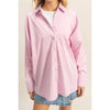 Long Sleeve Poplin Oversized Shirt | Pink