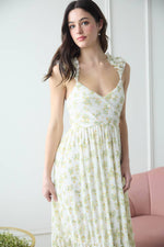 Floral Wrap Ruffle Detail Sleeveless Maxi Dress | Ivory