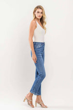 The Shirley High Riss Straight Ankle Jean