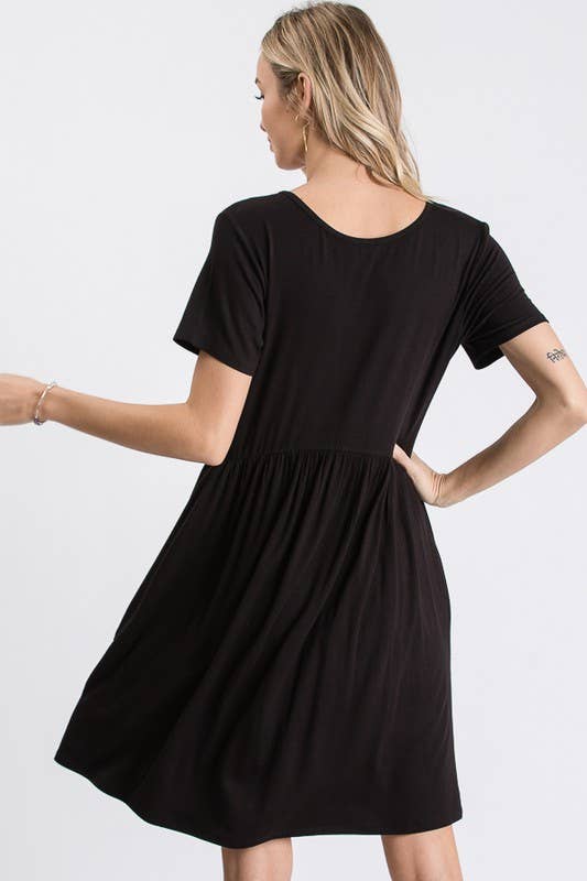 The Amanda Tee Shirt Dress | Black