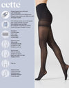 Sheer Shaping Tights Control Body Pantyhose | Black