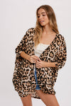 Cheetah Dolman Cardigan | Brown