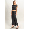 Sleeveless Top And Maxi Skirt Set | Black