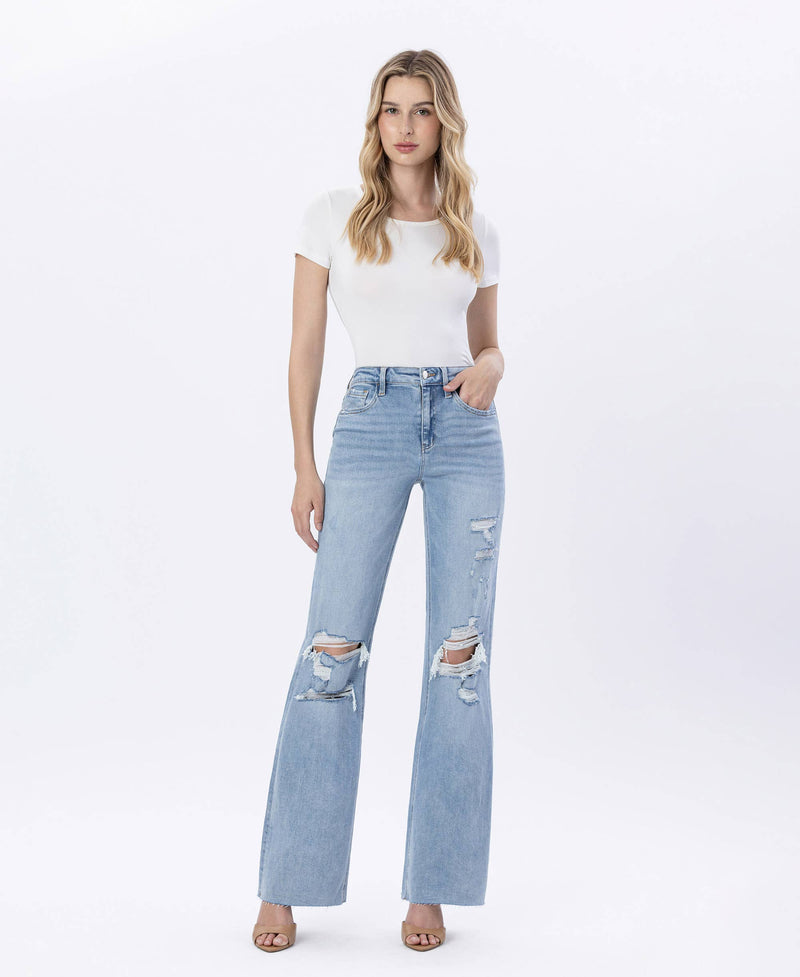 The Bay Super High Rise Flare Jeans