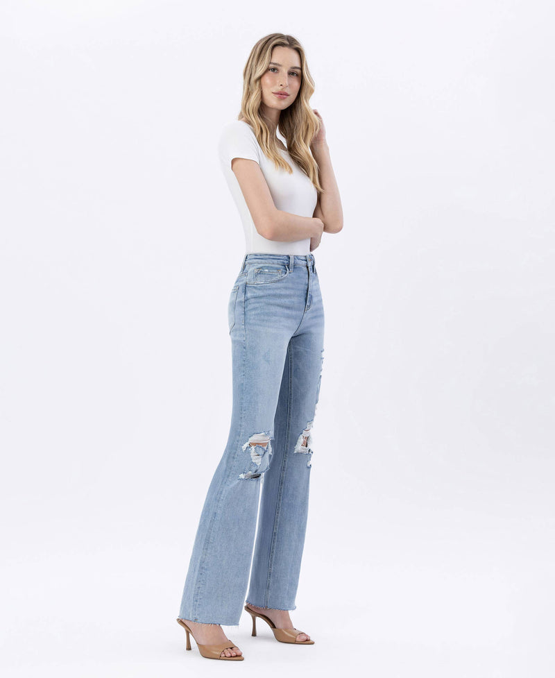 The Bay Super High Rise Flare Jeans