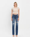 The Erika High Rise Raw Hem Bootcut Jean