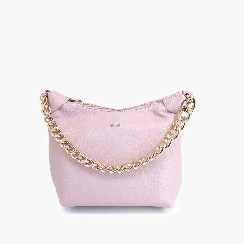 Piper Gold Chain Bucket Crossbody | Lilac