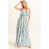 Floral Print Spaghetti Strap Jumpsuit | Blue