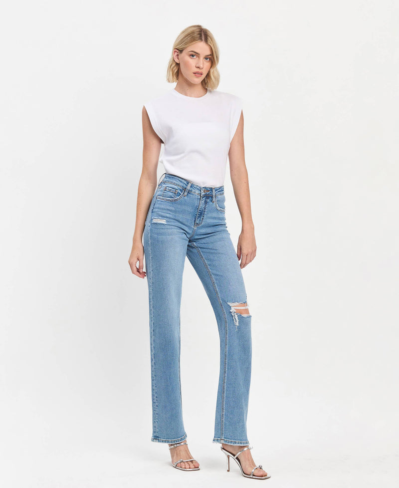 The Tara High Rise Slim Wide Leg Jeans