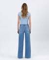 The Mandi High Rise Frayed Hem Wide Leg Jeans