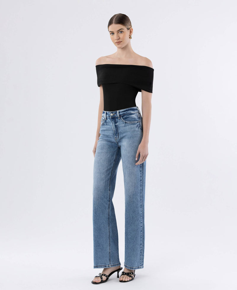 The Hanson Super High Rise Wide Leg Jeans