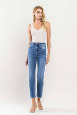 The Shirley High Riss Straight Ankle Jean