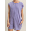 Sleeveless Relaxed Fit Breezy Romper | Lilac