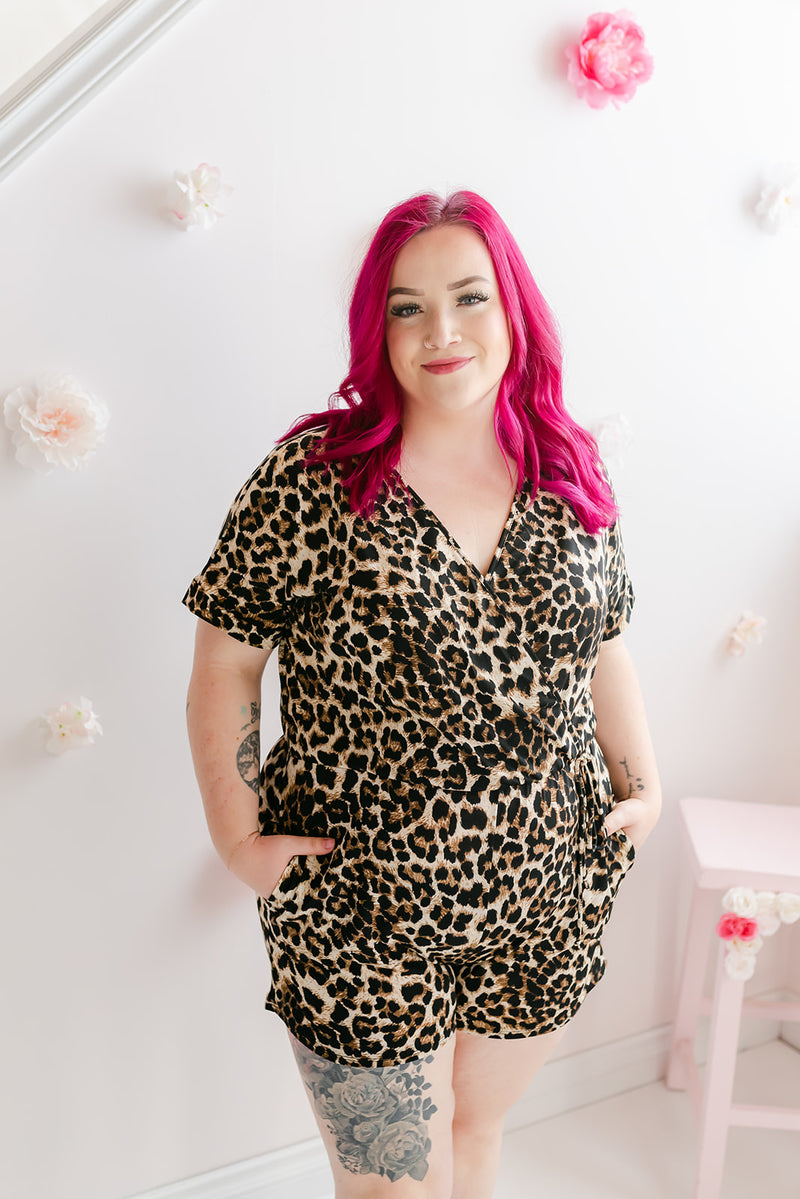 Cheetah Print Romper