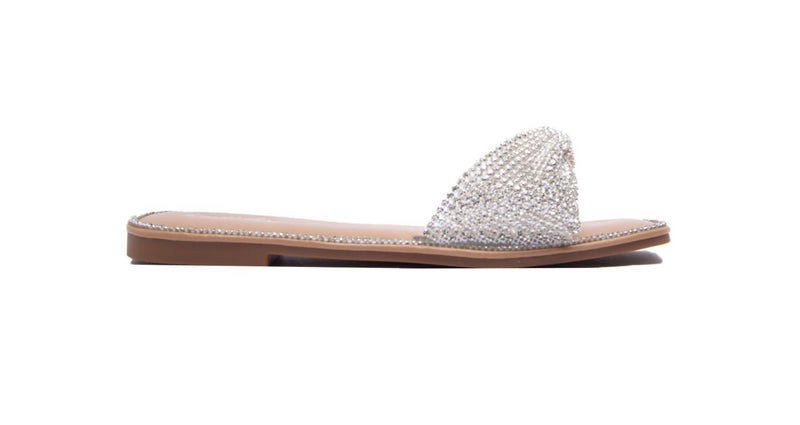 Glam Sandal | Clear Rhinestone