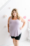 Curvy Classic Relaxed Fit Tank | Dusty Lavender
