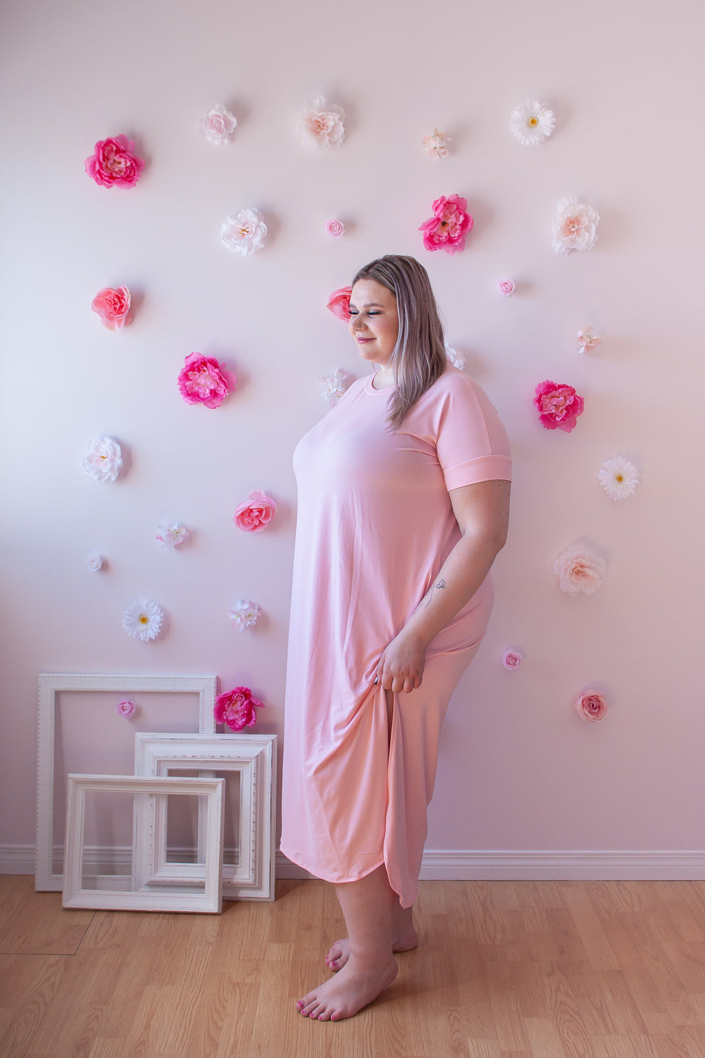 Curvy Cozy Maxi Dress | Dusty Pink - MNR Beauty Boutique