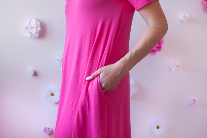 Summer Flow Dress | Fuchsia