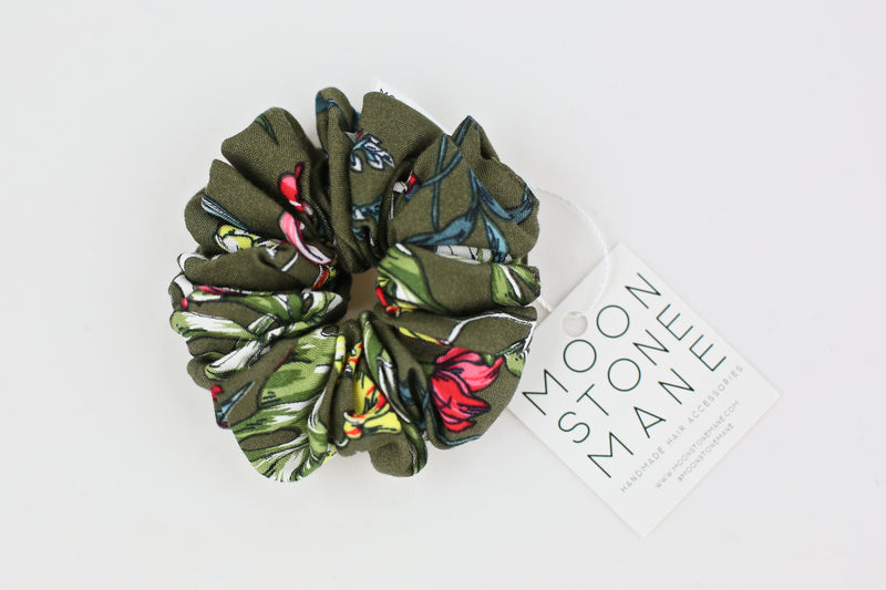 Green Flower Scrunchie - MNR Beauty Boutique