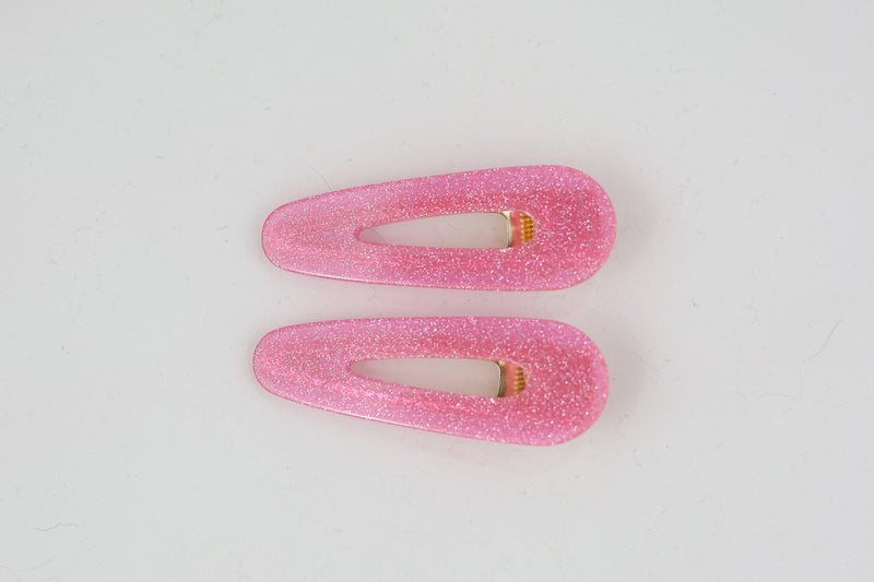 Pink Glitter Hair Clip Duo - MNR Beauty Boutique