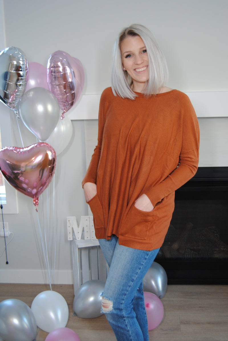 Break Time Long Sleeve | Burnt Orange