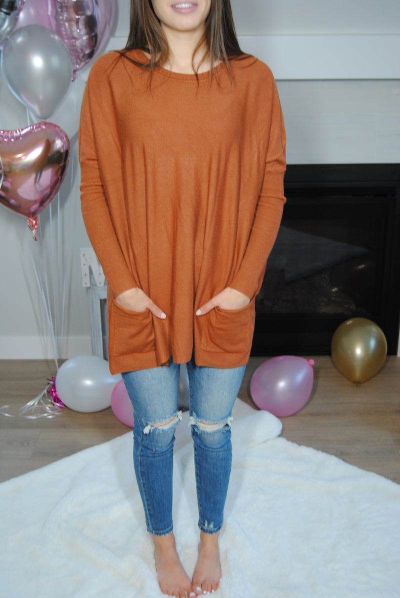 Break Time Long Sleeve | Burnt Orange
