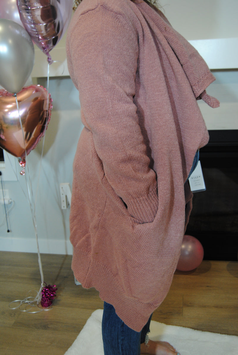 Relax Mode Cardigan | Rosewood