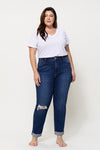 Curvy Erika Distressed Mom Jeans - MNR Beauty Boutique
