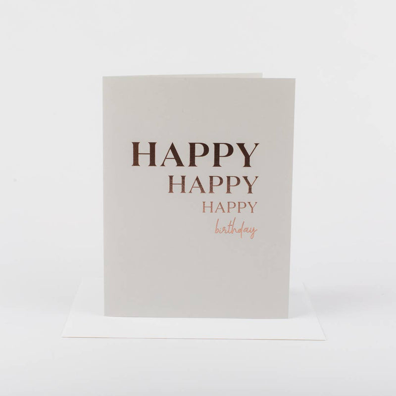 Happy 3x Birthday Card