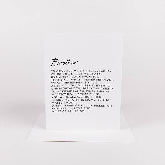 Letter To Brother Greeting Card - MNR Beauty Boutique