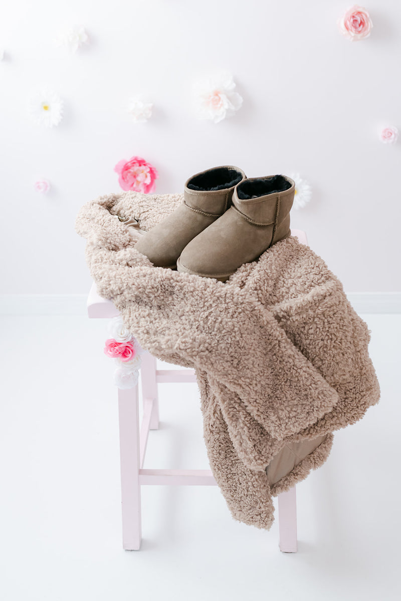 Teddy Fur Blazer | Camel