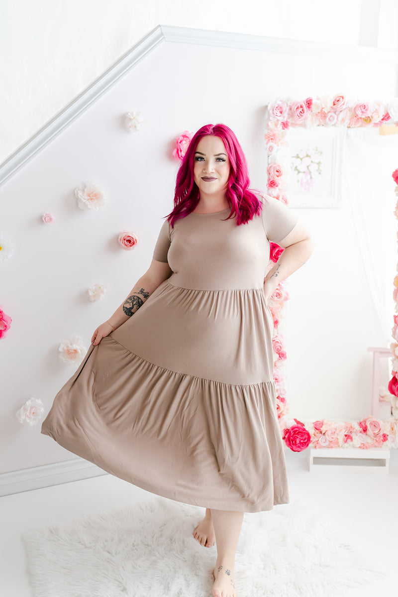Tiered Dress | Ash Mocha