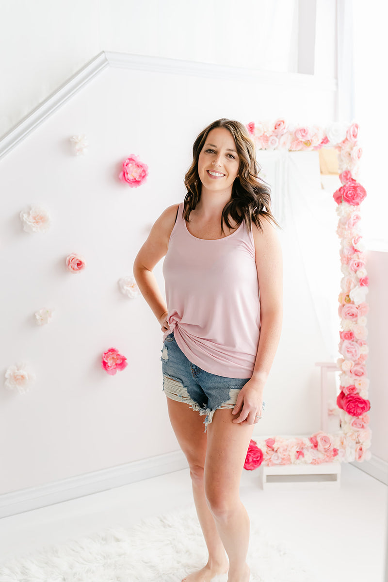 Classic Relaxed Fit Tank | Dusty Pink