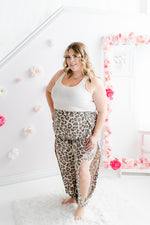 Curvy Slit Side Cheetah Pants - MNR Beauty Boutique
