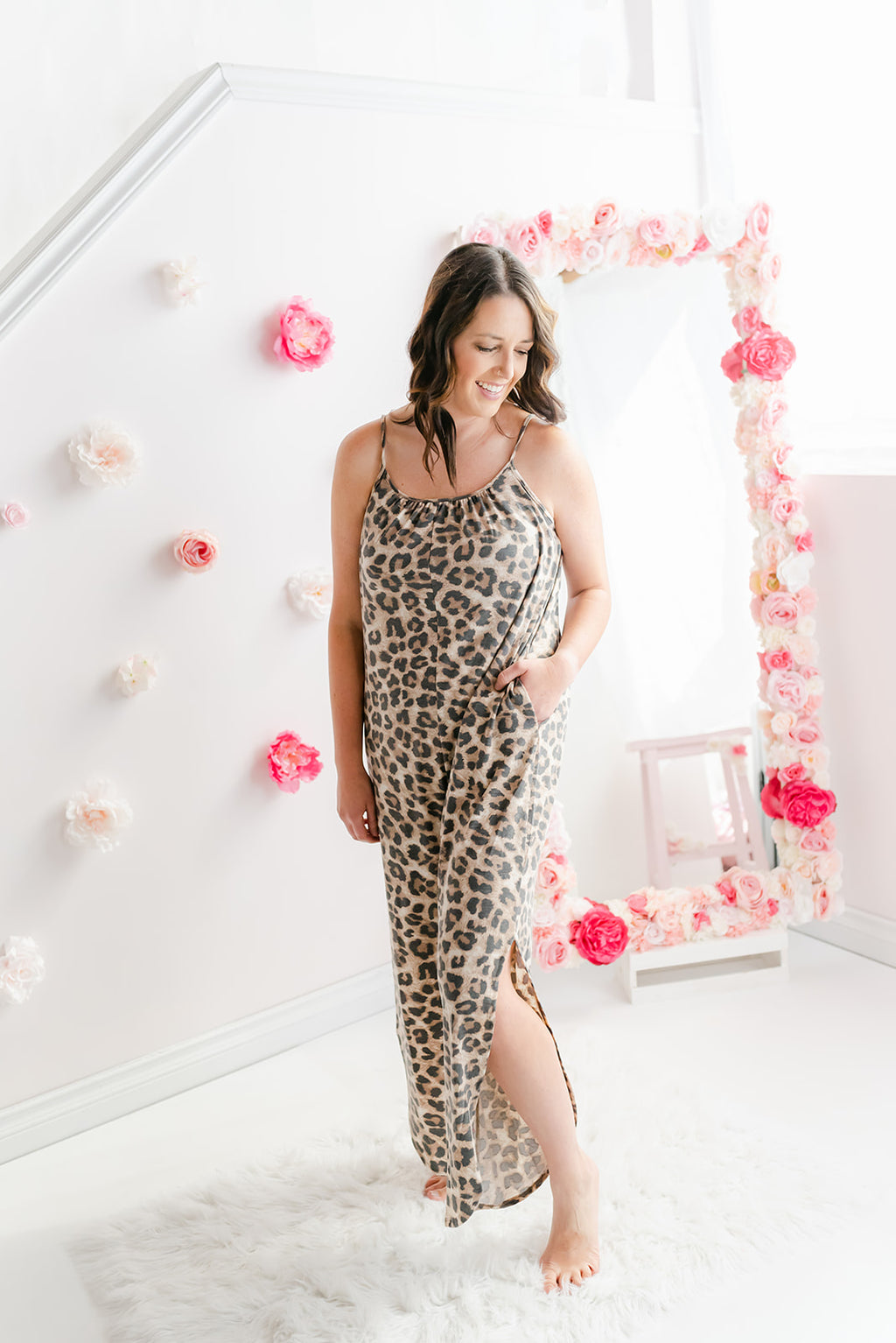 Side Slit Jumpsuit | Cheetah – MNR Beauty Boutique