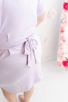 Curvy Bow Tee Shirt Dress |  Dusty Lavender