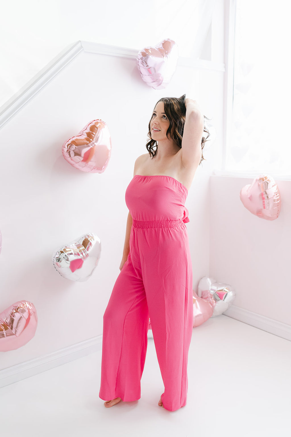 Be Mine Jumpsuit | Hot Pink - MNR Beauty Boutique