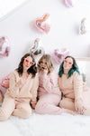 Curvy Valentines Sweatsuit | Cream Mauve