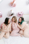 Curvy Valentines Sweatsuit | Cream Mauve