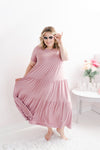 Curvy Tiered Dress | Light Rose - MNR Beauty Boutique