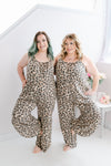 Curvy Side Slit Jumpsuit | Cheetah - MNR Beauty Boutique