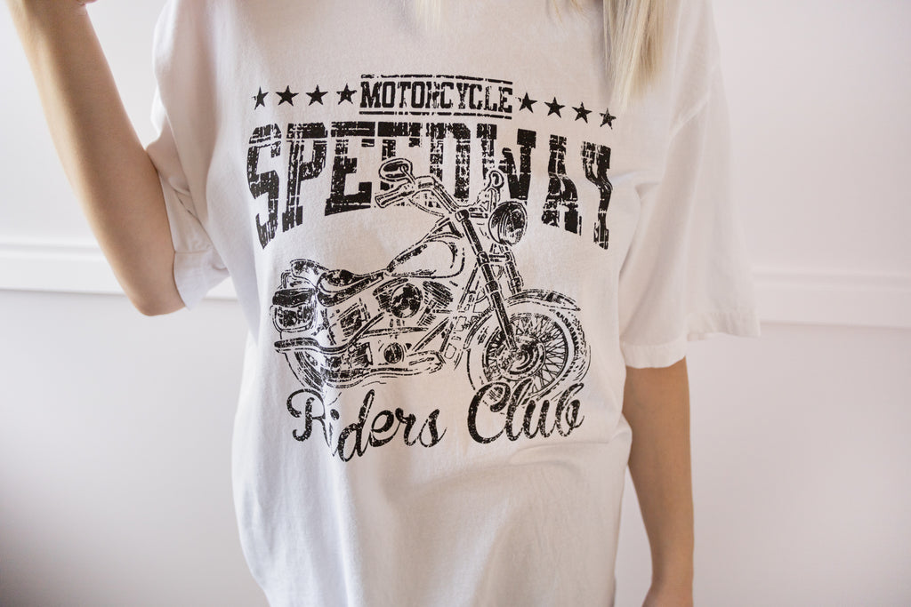 Speedway Ride Club - Graphic Oversized Tee - MNR Beauty Boutique