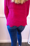 Chunky Knit Sweater | Fuchsia