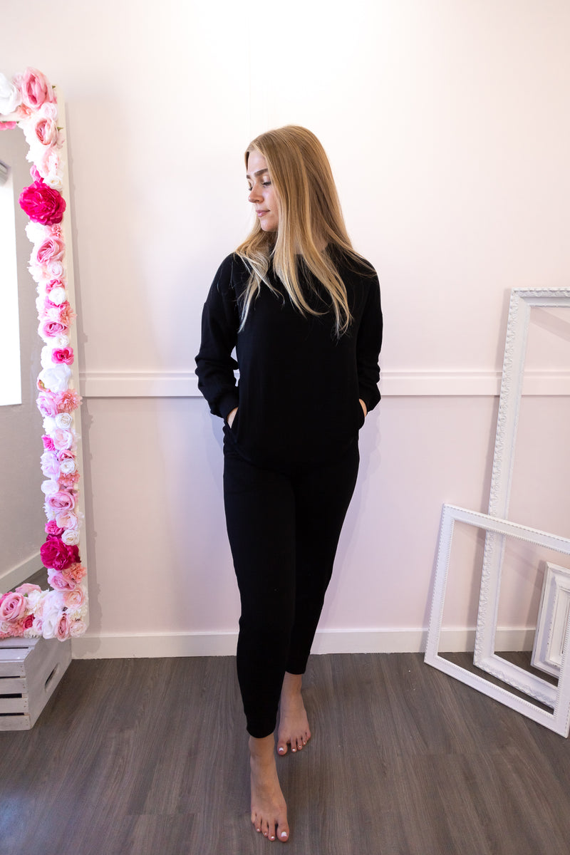 Cozy Up Sweatpant | Black