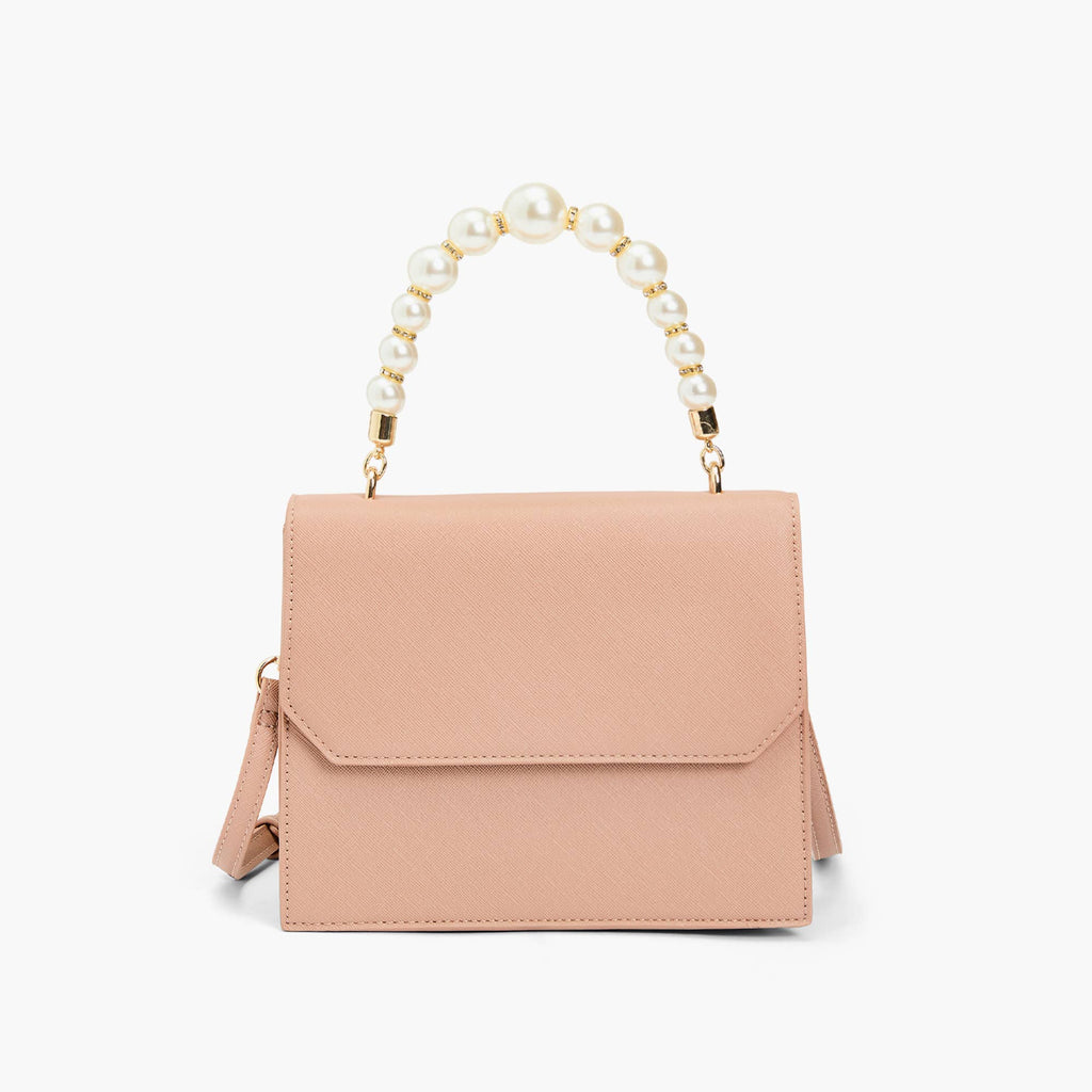 Orla Pearl Top Handle Satchel Taupe - MNR Beauty Boutique