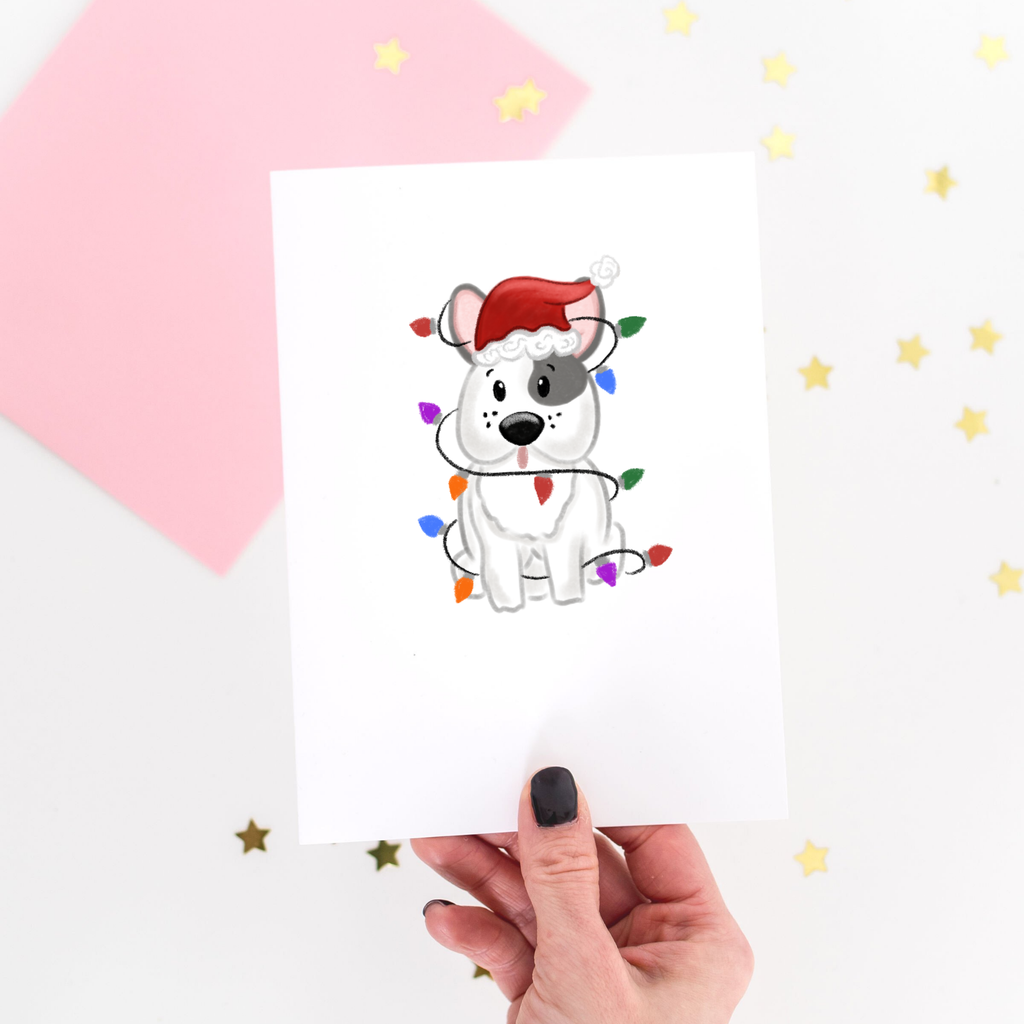 Bulldog Christmas Card - MNR Beauty Boutique