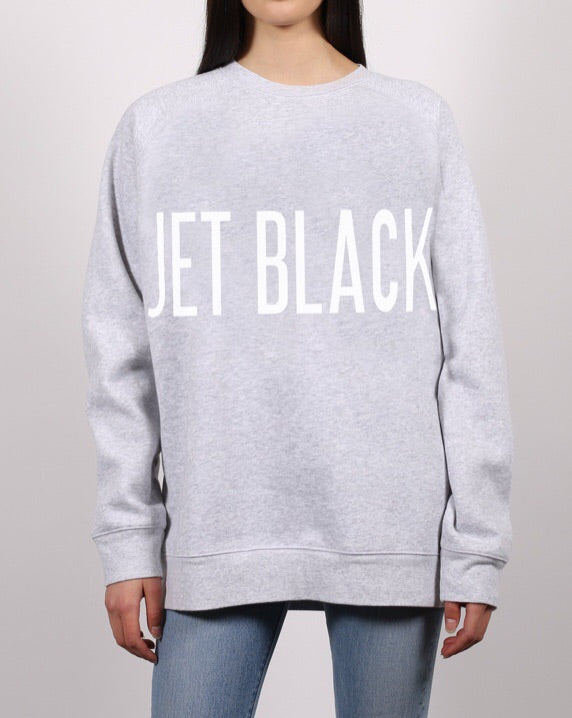 The "JET BLACK" Big Sister Crew Neck Sweatshirt | Pebble Grey - MNR Beauty Boutique