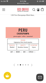 I.XXI Peru Churupampa Whole Bean Coffee, 12 oz. - MNR Beauty Boutique